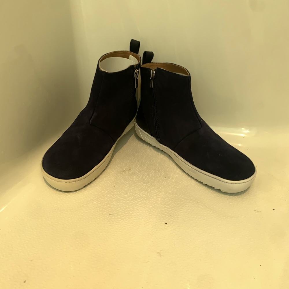 NEW Birkenstock Dark Blue Suede Myra Ankle Boots Zip Bootie High Top Sneakers 6